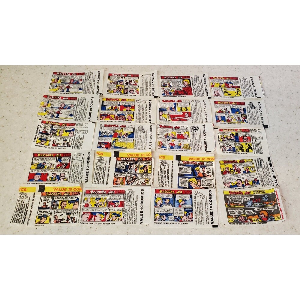 Bazooka Joe Comics Lot #8 Vintage Gum Wrappers 20 Count Mystic Space Mix Lot
